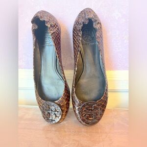 Tory Burch Snakeskin Patterned Flats